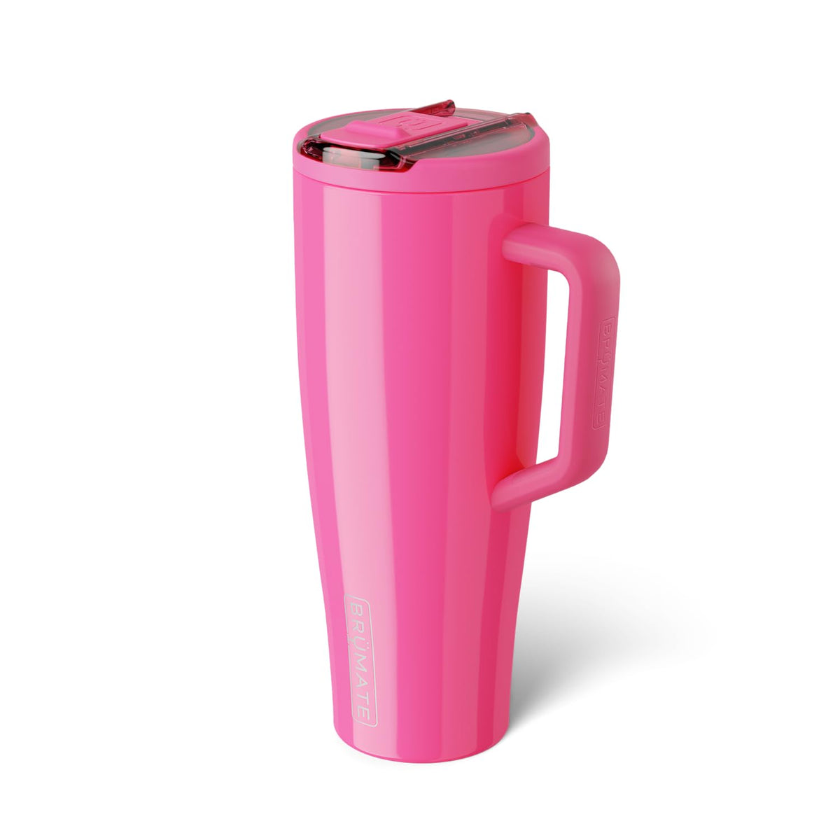 BrüMate Era Flip covered straw prevents spills and keeps sipping clean.