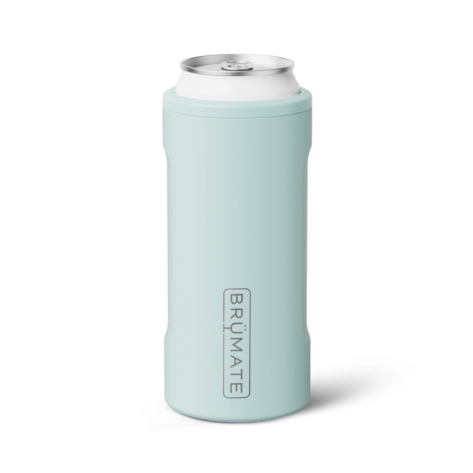 BrüMate Hopsulator Slim on a 12oz slim can keeps drinks cold to the last sip.