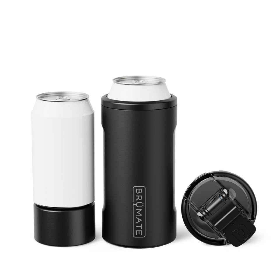 BrüMate Hopsulator Trio 16oz can cooler keeps drinks ice cold to the last sip.