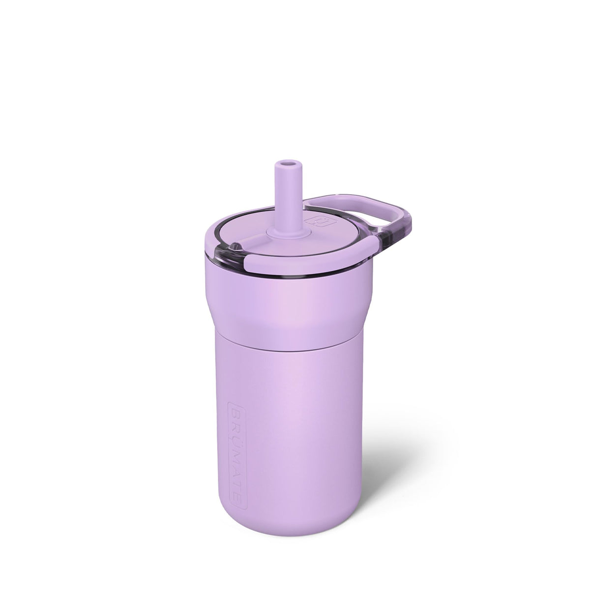 BrüMate Leap 12oz kid tumbler front view showing leakproof design for backpacks