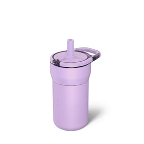 BrüMate Leap 12oz kid tumbler front view showing leakproof design for backpacks