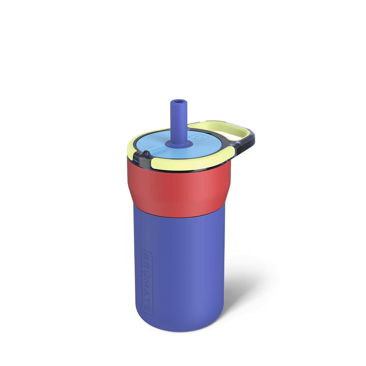 BrüMate Leap 12oz leakproof kid tumbler with a secure lid keeps backpacks mess-free.