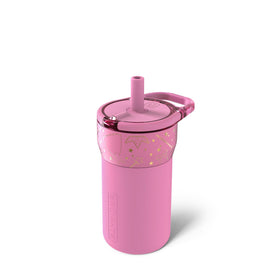 BrüMate Leap 12oz kids tumbler with handle in Princess color, leakproof when locked.