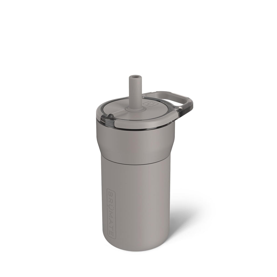BrüMate Leap 12oz leakproof tumbler for kids with secure lid and easy carry handle.