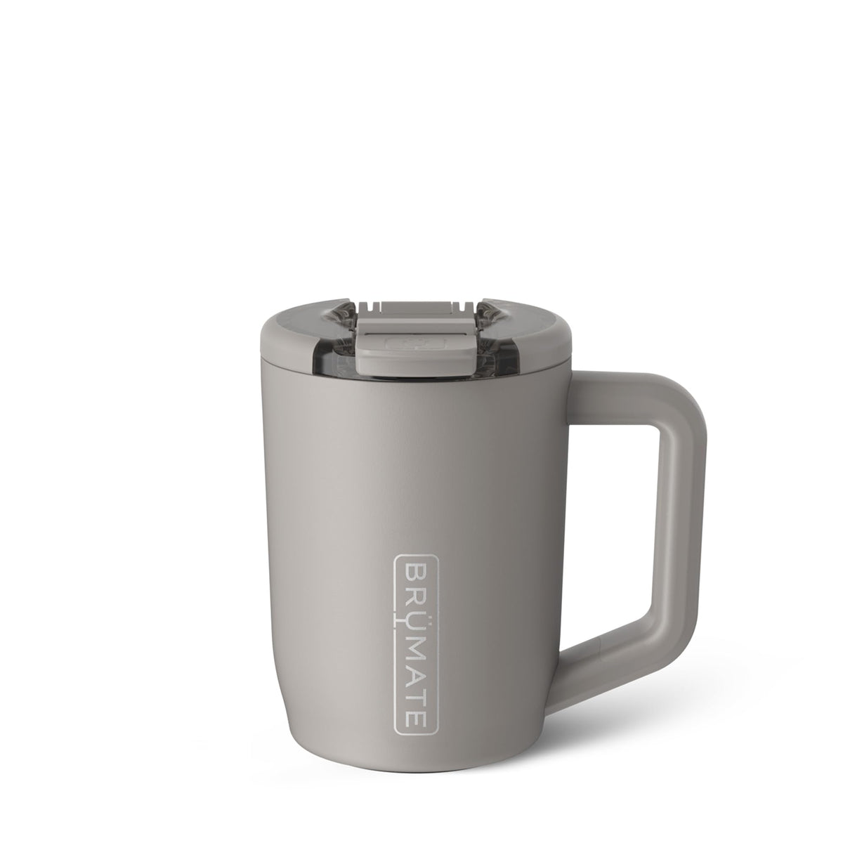 BrüMate Müv 15oz mug with handle and lid for on-the-go hot coffee