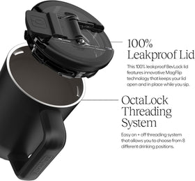 BrüMate Müv 15oz silicone sleeve protecting finish and allowing customization