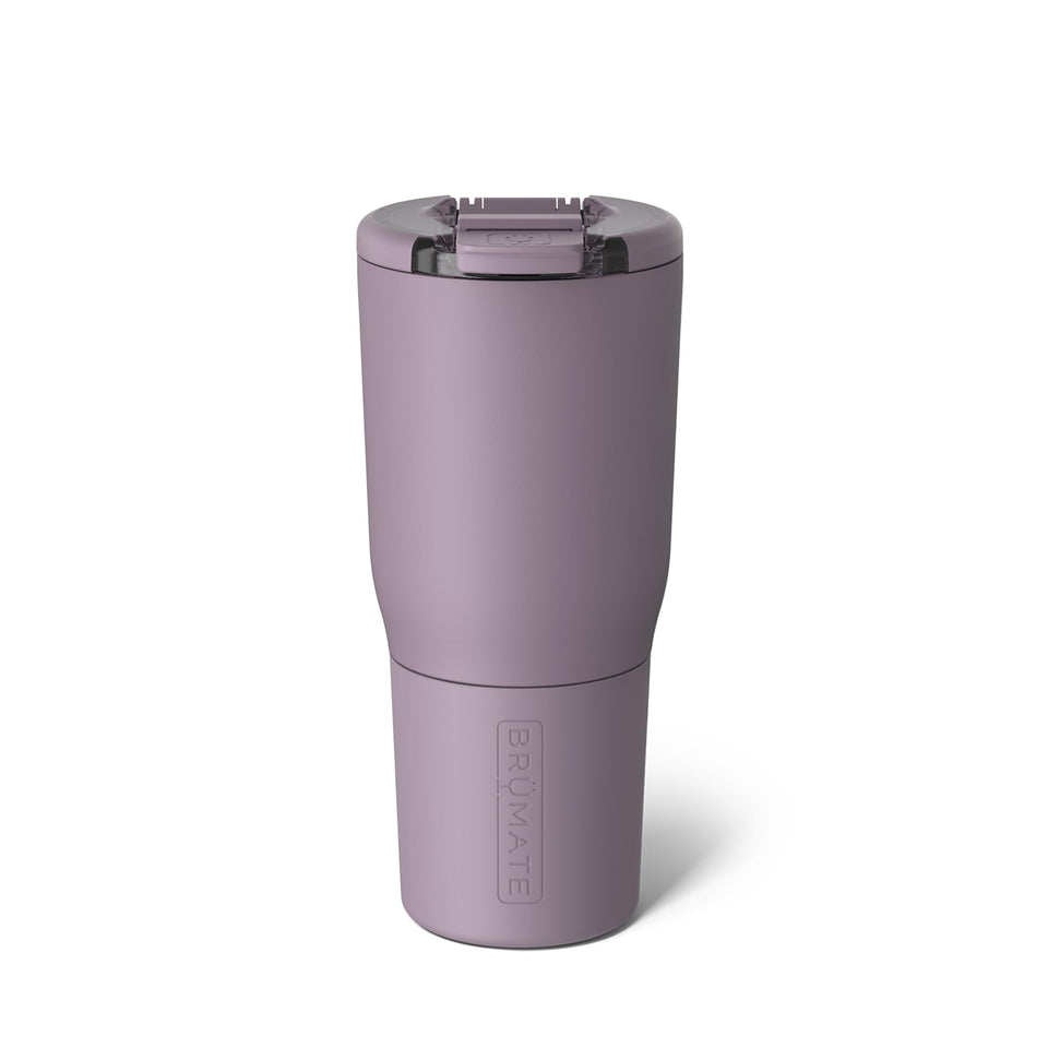 BrüMate Nav 25oz leakproof lid keeps drinks secure during travel.