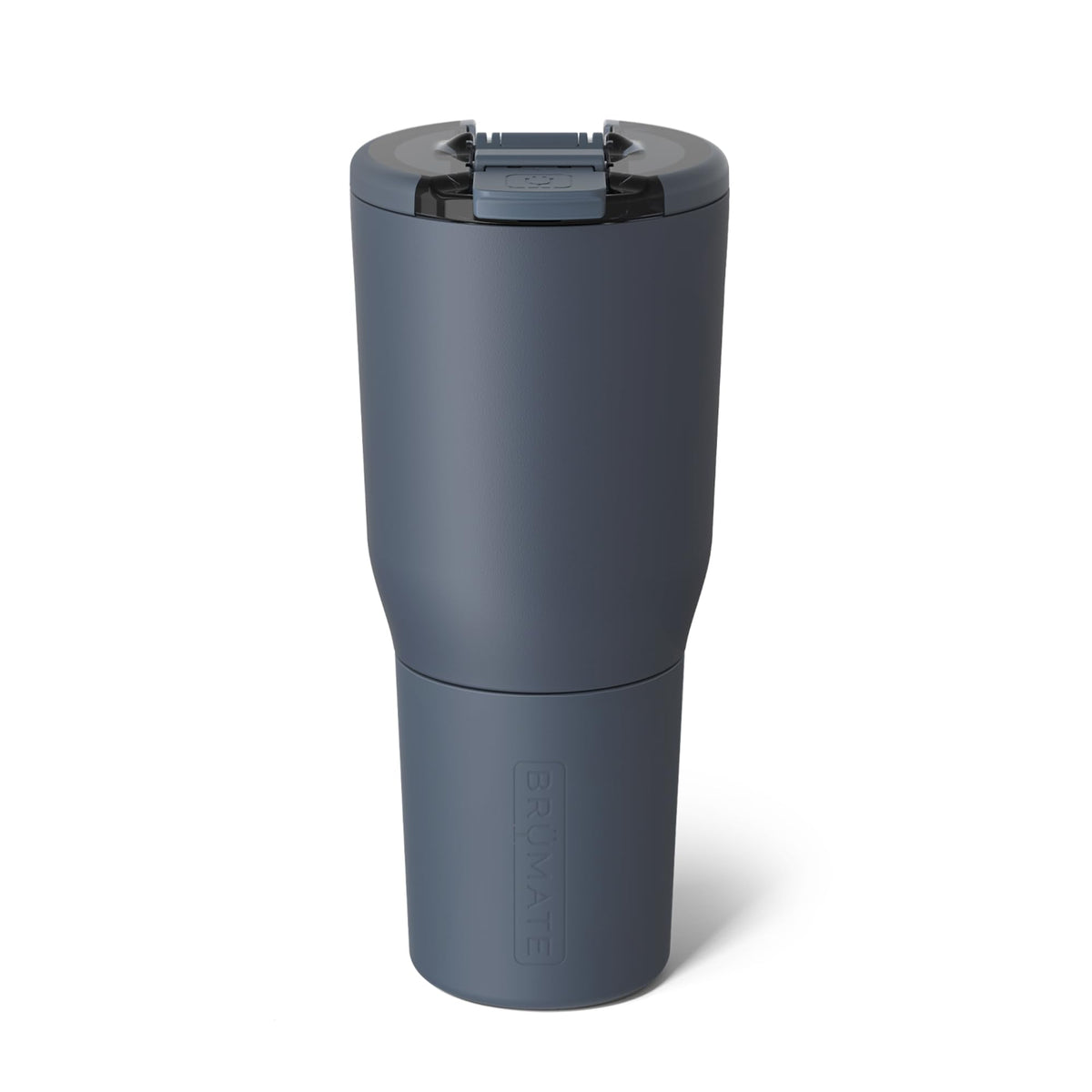 BrüMate Nav 35oz leakproof lid in action for spill-free travel.