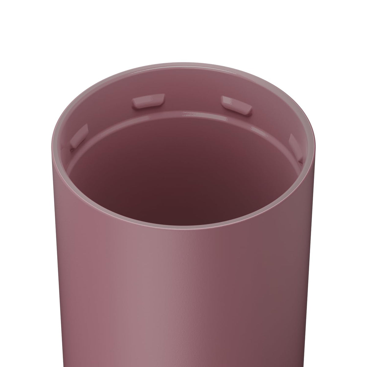 Strova ceramic-lined interior delivers authentic mug feel with BevGuard insulation in Rose Taupe.