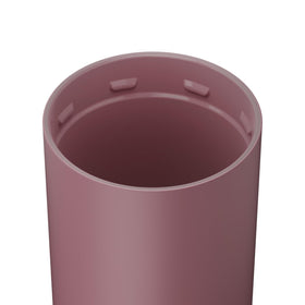 Strova ceramic-lined interior delivers authentic mug feel with BevGuard insulation in Rose Taupe.