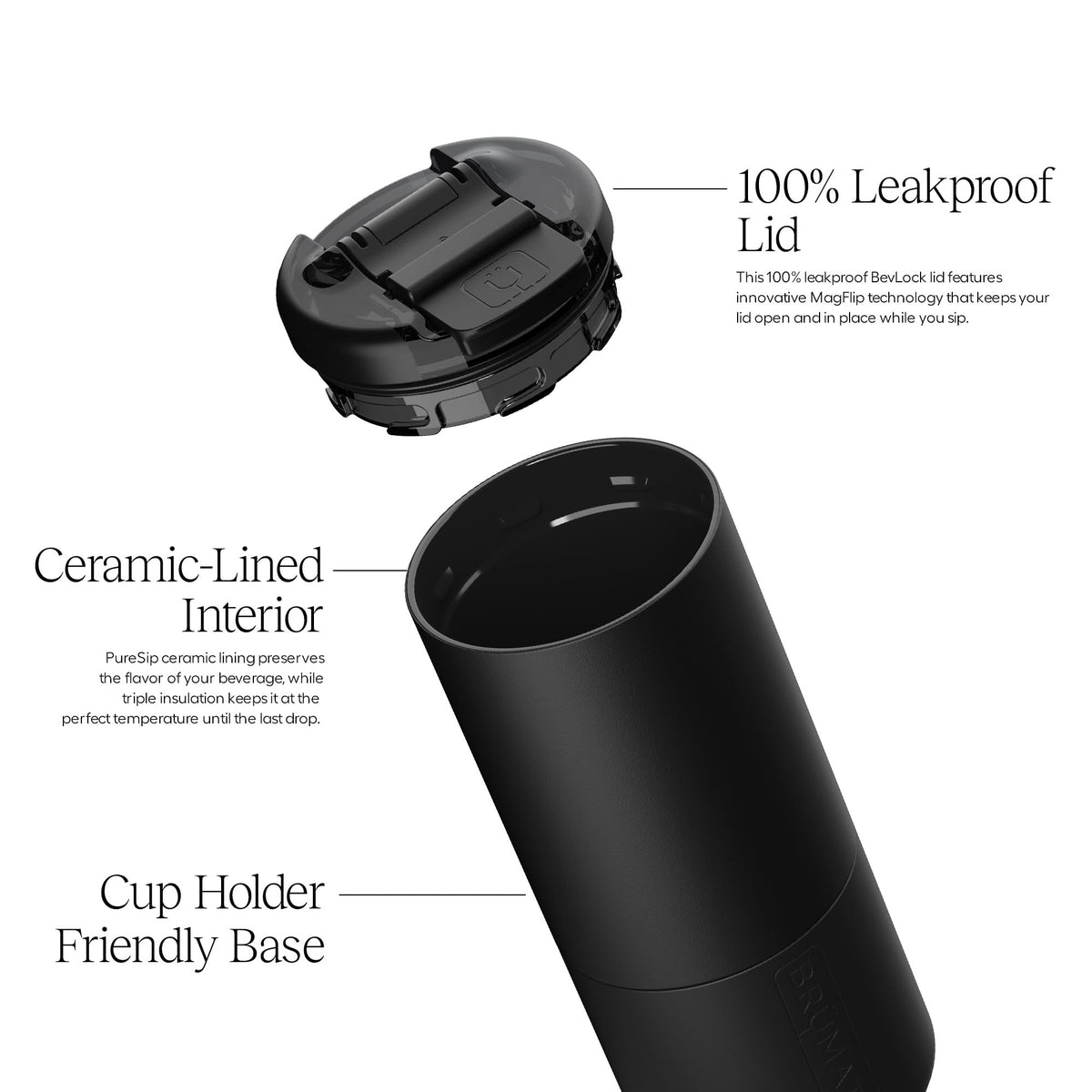 BrüMate Strova silicone sleeve close-up shows dent protection during travel.