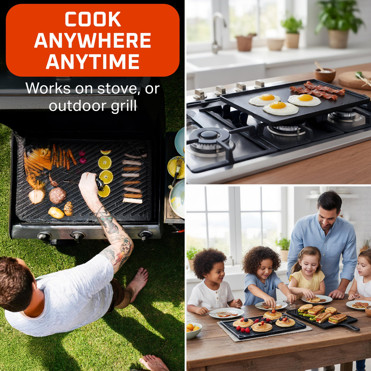 Bruntmor grill plate camping kitchen setup ready for travel.
