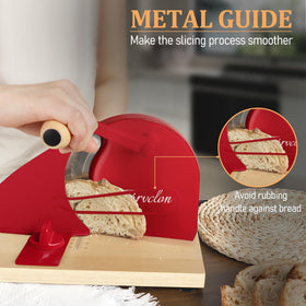 Brvclon slicer scale lines help you set precise bread thickness.