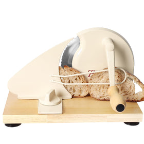 Brvclon manual bread slicer with adjustable thickness for precise slices.