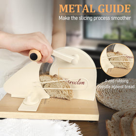 Brvclon bread slicer featuring an aluminum frame for durable stability.