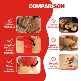 Brvclon slicer wood base with suction cups stays firmly in place.