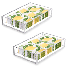 Bryantye 2-pack acrylic napkin holder, clear front view, keeps napkins neatly organized.
