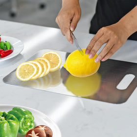 BSDLZCH medium cutting board top view, rust-resistant for everyday tasks.