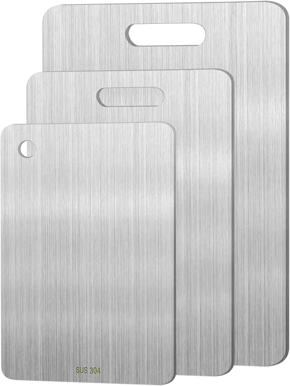 BSDLZCH stainless steel small cutting board top view, durable surface for quick prep.