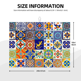 Bshuey Mexican Tilt drying mat 18x24 inches fits large counters