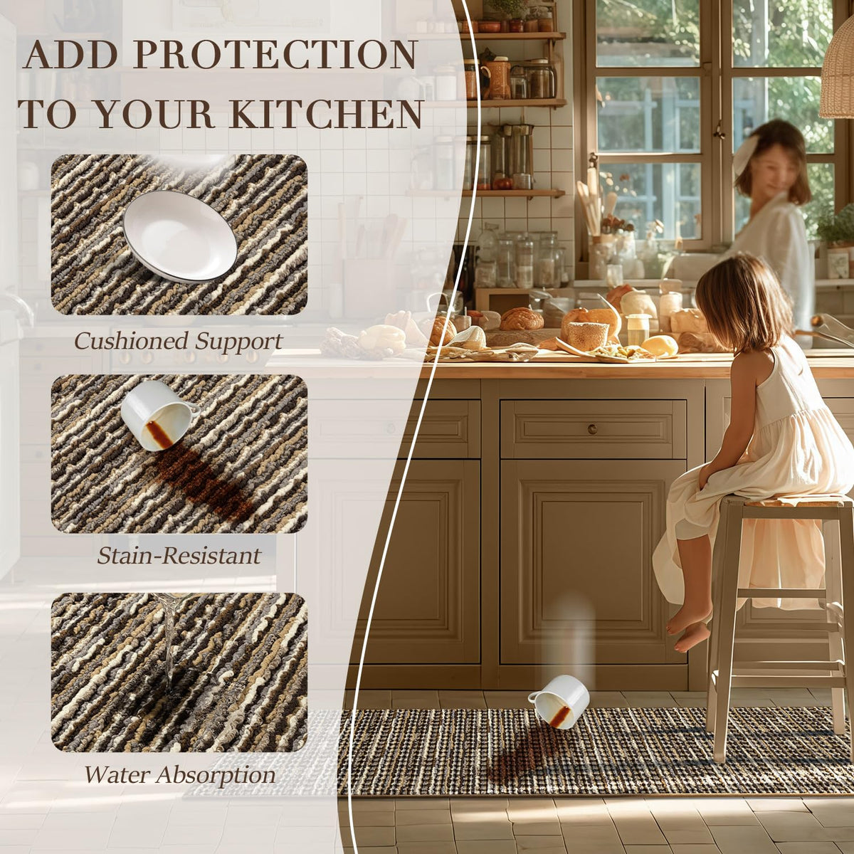 BSICPRO washable stain-resistant fabric demonstrates easy cleanup after spills.