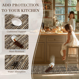 BSICPRO non-slip backing enhances safety for entryways and laundry rooms.
