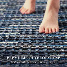 BSICPRO non-slip backing keeps kitchen rugs securely in place