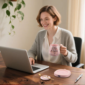 Bsigo heating plate fits most cups for easy versatility.