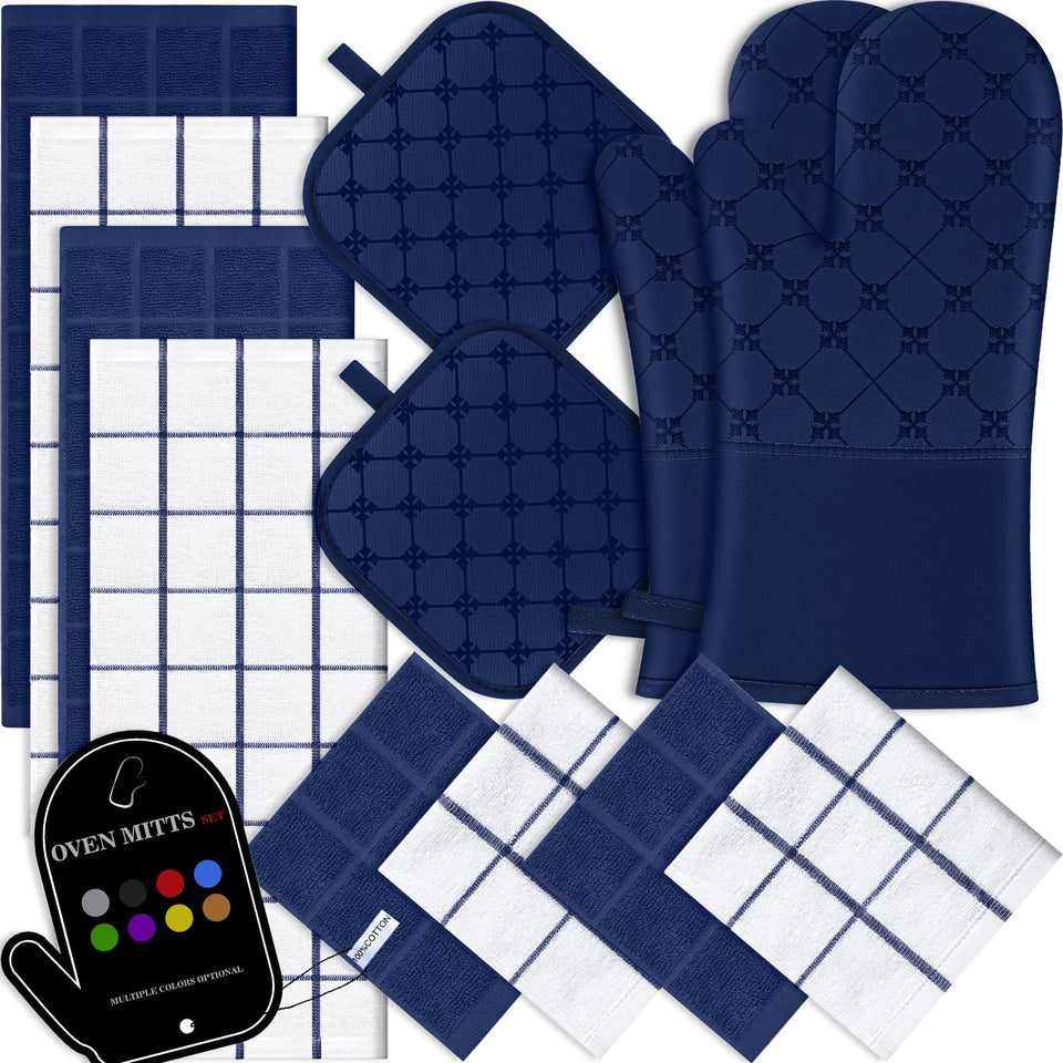BSKSSK oven mitts with non-slip surface for safe grip while handling hot pans