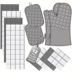 BSKSSK oven mitts set with heat resistance for safe handling of hot dishes