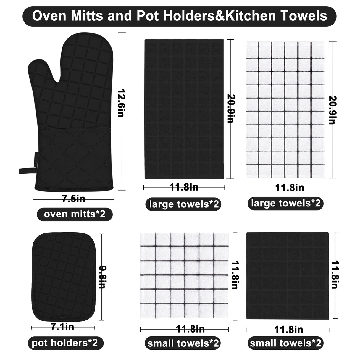 BSKSSK pot holders with non-slip silicone surface for secure grip