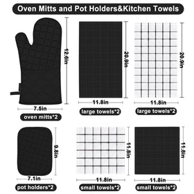BSKSSK pot holders with non-slip silicone surface for secure grip