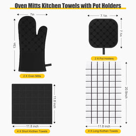 BSKSSK pot holders with non-slip silicone surface for secure lifting