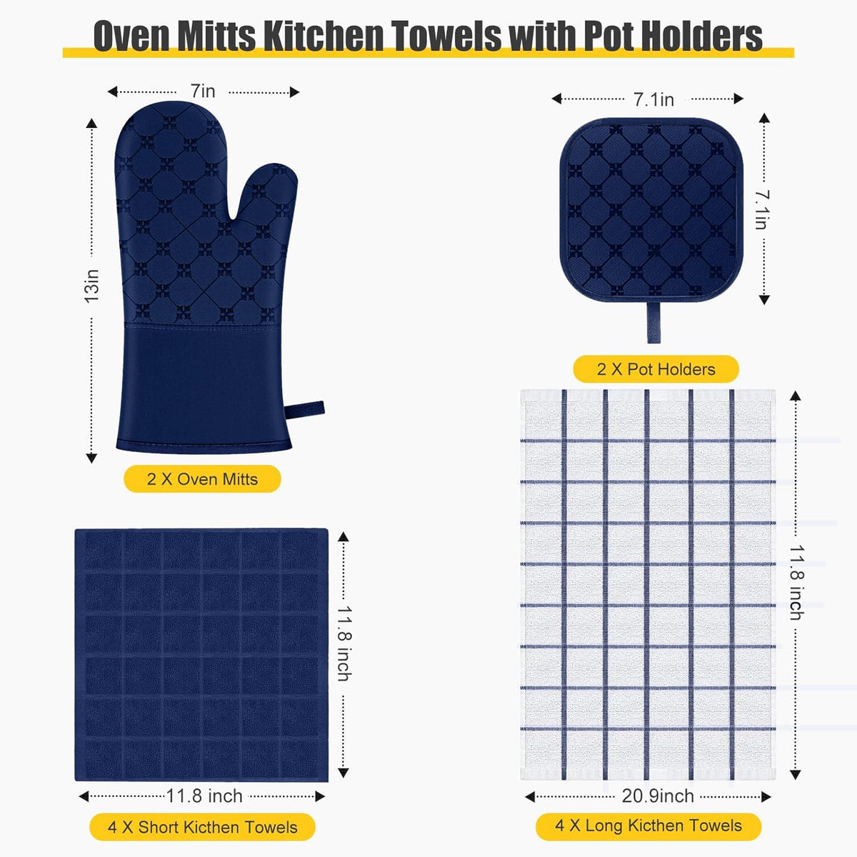 BSKSSK pot holders with silicone grip for secure lifting of pots and bowls