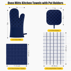 BSKSSK pot holders with silicone grip for secure lifting of pots and bowls