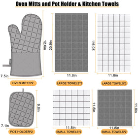 BSKSSK pot holders with non-slip silicone surface for secure grip