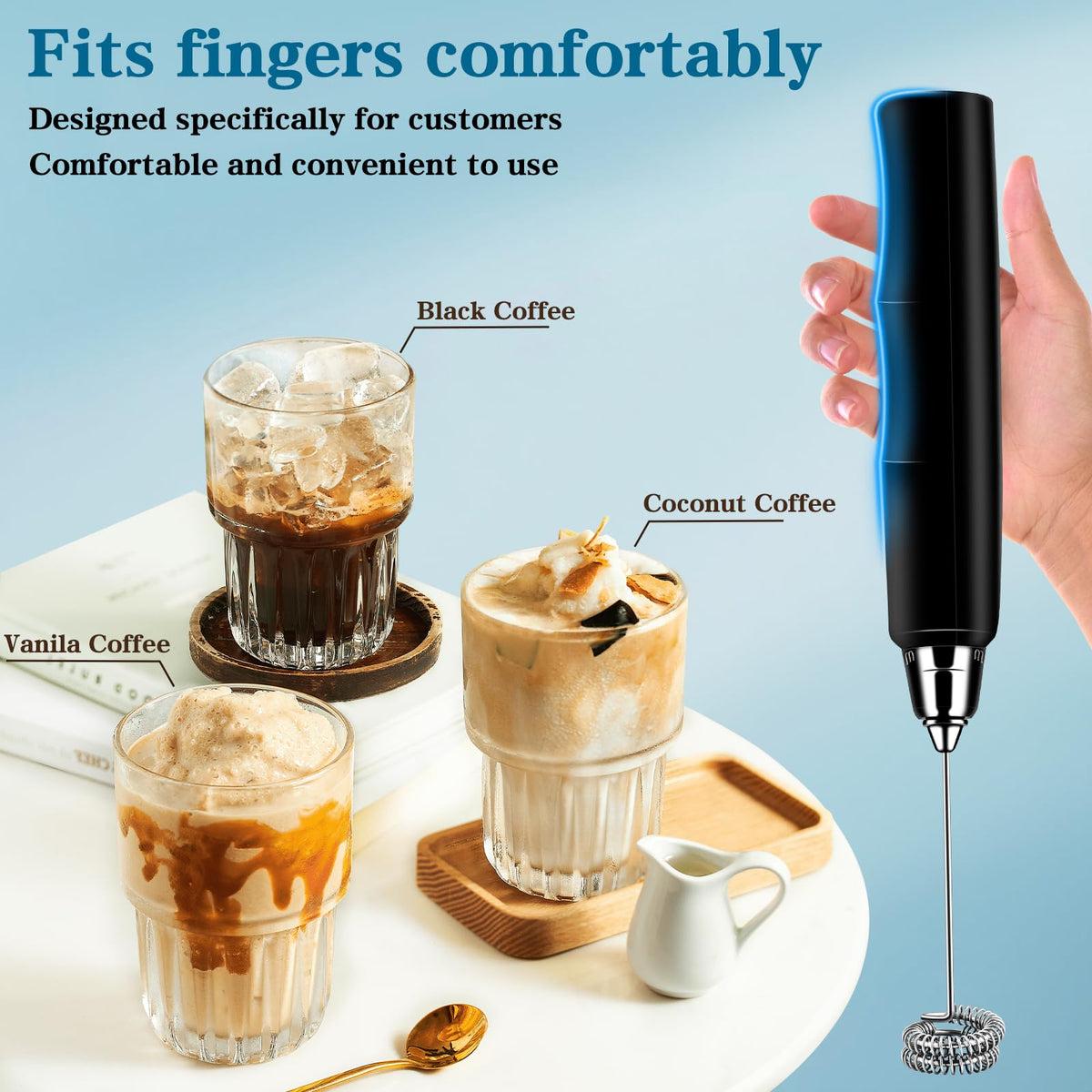 BSRGMS Ergonomic grip for comfortable whisking