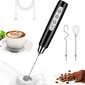 BSRGMS Milk Frother Handheld for cafe-quality foam at home