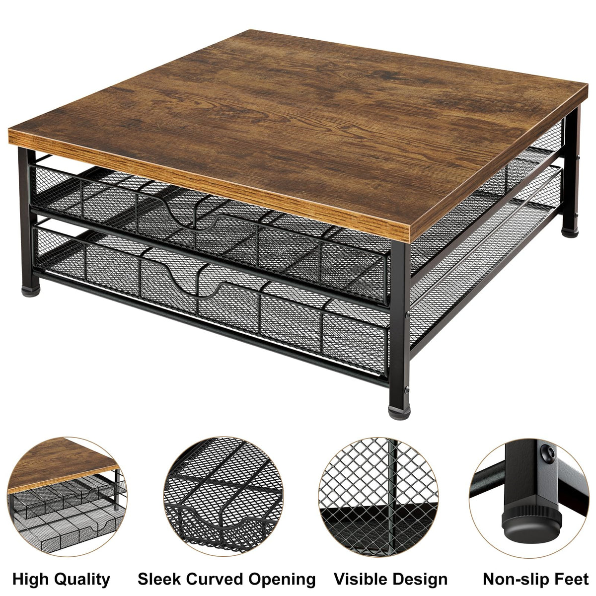 BSTSLL black coffee station organizer complements modern counters