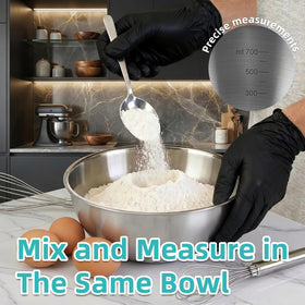 BSTUR bowls shown with meal prep and mixing in a busy kitchen.