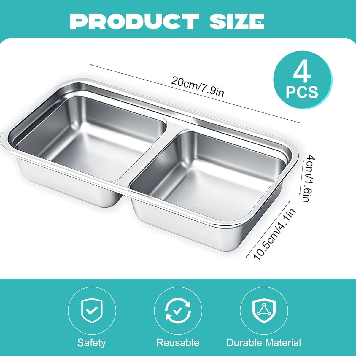 BSTUR bento box two compartments open, easy access for quick portioning