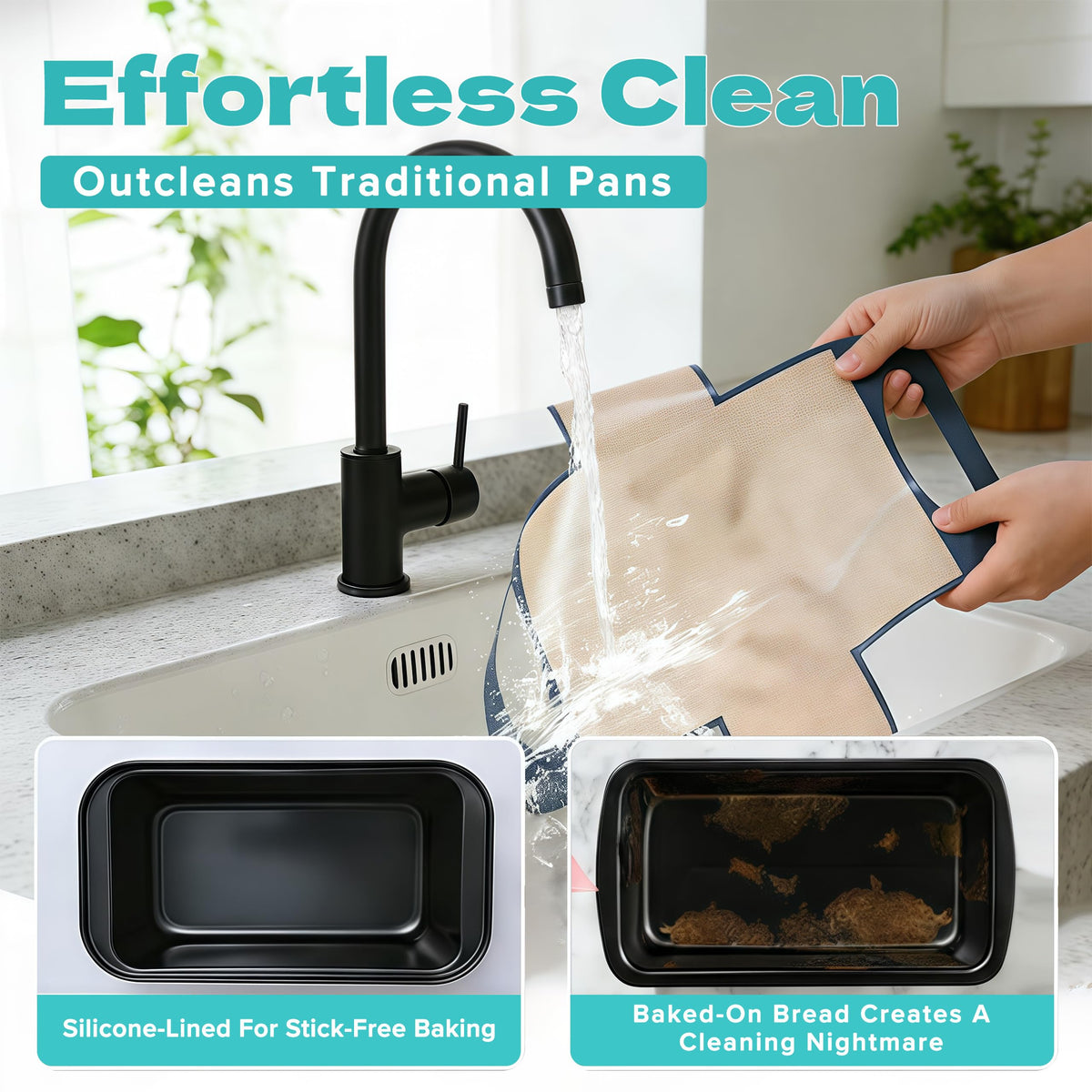 BSTUR durable carbon steel loaf pans built for frequent use