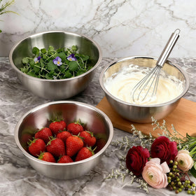 BSTUR 304 stainless steel bowls resist rust and odors for daily use.