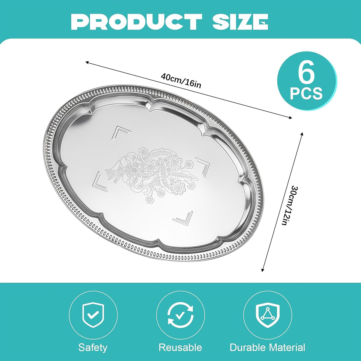 BSTUR silver trays are simple to wipe clean after meals