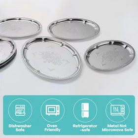 BSTUR stackable oval trays save storage space for homes and event planners