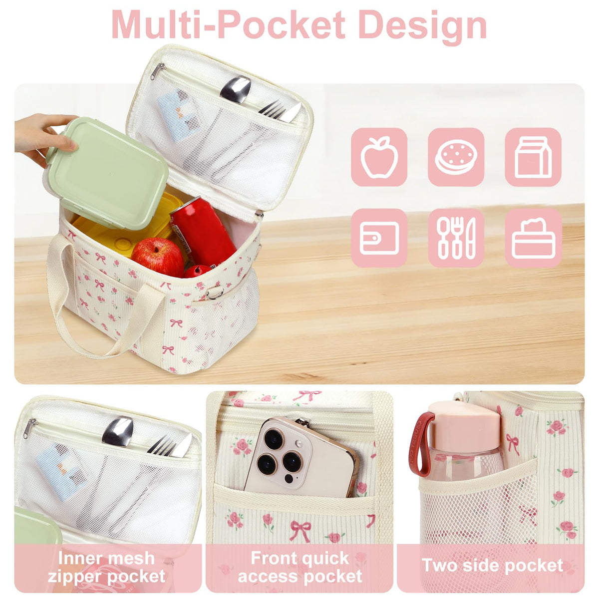 BTOOP 9.4 liter capacity holds meals, drinks, and snacks for a full day