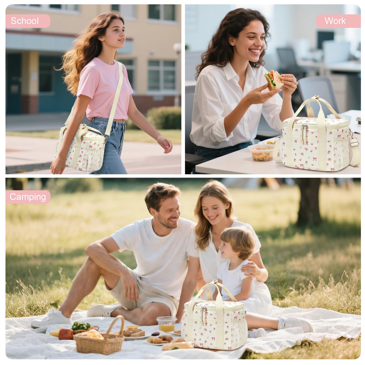 BTOOP lunch bag with detachable shoulder strap offers flexible carrying options for busy days