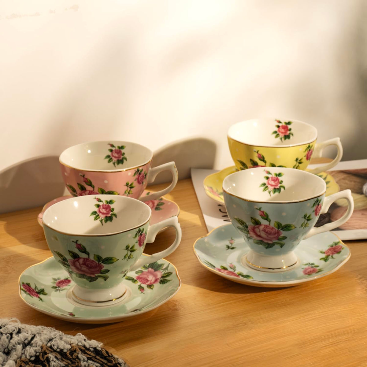 BTaT dishwasher-safe tea cups and saucers, easy cleanup.