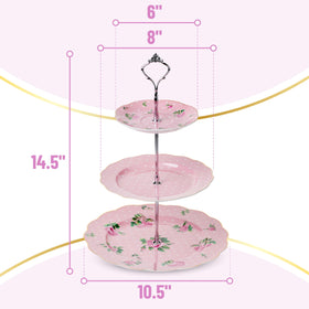 BTaT Pastel pink roses design creates a charming centerpiece for tea parties