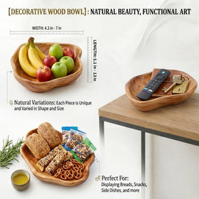 BTEOBFY unique cedar wood grain tray adds rustic charm to decor.